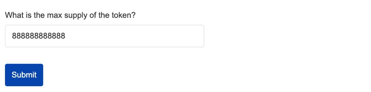 CoinPaprika max supply field and Submit button