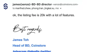 Coinstore CEX reply — crypto exchange listing fees guide