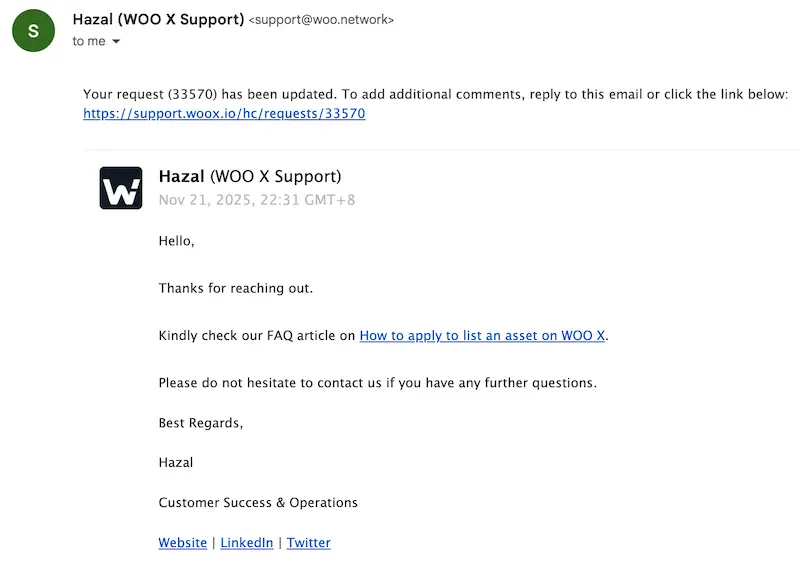 WOO-X CEX's reply about token listing — crypto exchange listing fees guide