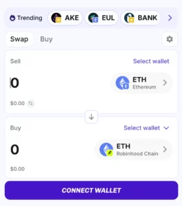 Swap ETH (Ethereum) to ETH (Robinhood)